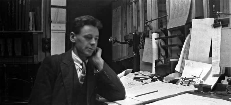 Robert Sinton in LNER office