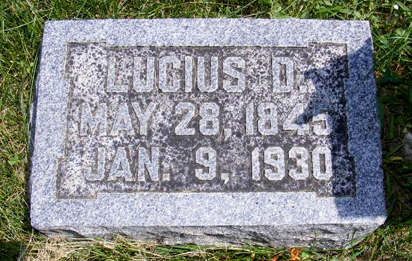 Headstone of Lucius Darwin Willett 1845 - 1930