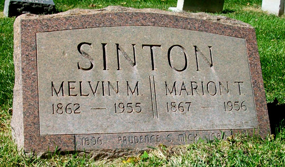 Headstone of Prudence Louise Mick (née Sinton) 1896 - 1980