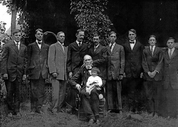 Photohraph of Four Generations of Sintons in Colorado, USA circa 1904