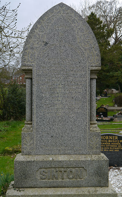 Headstone of Corry Sinton 1802 - 1890