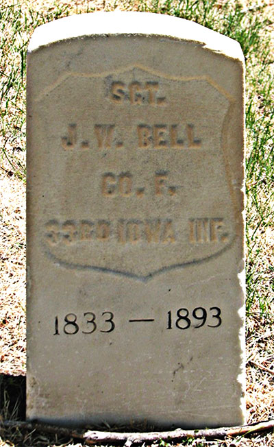 Headstone of James Warren Bell 1833 - 1893