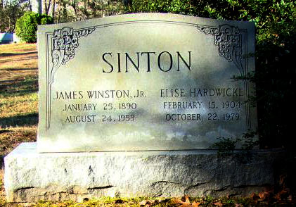 Headstone of Elise Hardwicke Sinton 1904 - 1979