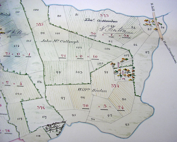 Map of Rockmacreaney drawn in 1827