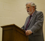 Bill Jackson speaking at the Belfast Launch
